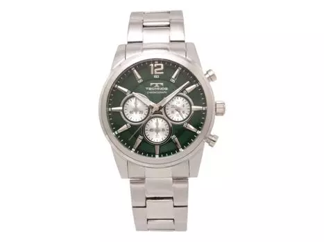 TECHNOS Watch Chronograph T6B42SM Мужские серебристые часы из нержавеющей стали с повседневным ремешком НОВЫЕ