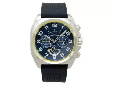 TECHNOS Watch Chronograph T8B43SN Мужские черные силиконовые часы с корпусом из нержавеющей стали НОВЫЕ