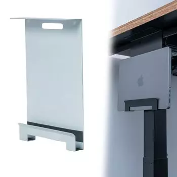 techyou Подставка для ноутбука и ПК Настольная подставка для хранения под столом Вертикальная стальная подставка для ПК (белый) белый