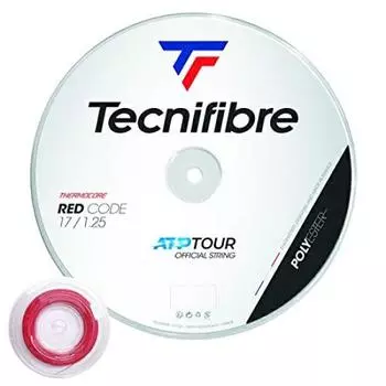 Tecnifibre RED CODE 200m Roll Polyester Tennis (120/125/130) String, Gauge 1.25mm (TFR416) [Used]