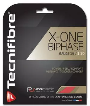 Tecnifibre Tennis Gut BIPHASE 12m Gauge красный TFG902 X-ONE 1.30 мм (РД) красный