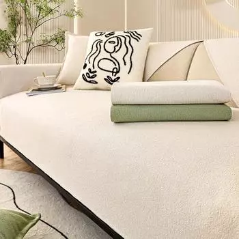 Тедди бархатное универсальное для всех сезонов диванное полотенце, не требующее стирки, нежный чехол для дивана с переплетом, краткая водонепроницаемая вентилируемая подушка для дивана 70x70cm