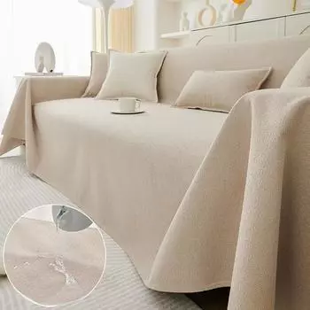 Тедди бархатный водонепроницаемый и противоскользящий однотонный минималистичный чехол для дивана, ткань с полным покрытием, зимнее тканевое одеяло для гостиной 90*160