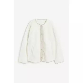 Тедди-куртка HM кремового цвета