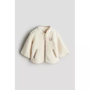 Тедди-куртка HM кремового цвета