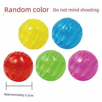 Teddy Bichon Puppy Luminous Pet Supplies Toy Ball Small size hollow ball 1 (color random)