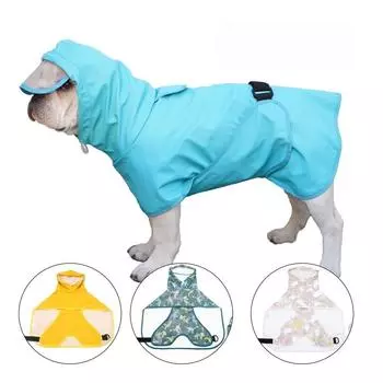 Teddy Golden Dog Clothes Egg Olk Man PU водонепроницаемая куртка дождевик для собак товары для животных водонепроницаемый для улицы M