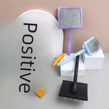 Teddy Grooming Pet Comb: Металлическая щетка для удаления шерсти у собак. small чёрный