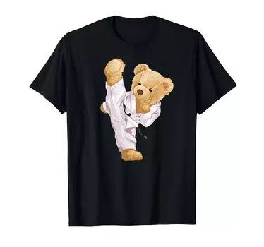 Teddy Karate Bear T-shirt чёрный