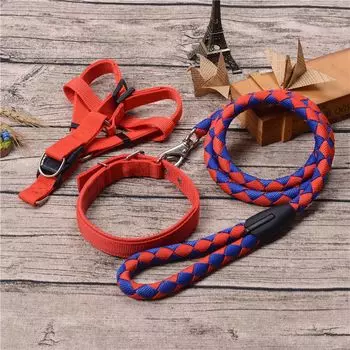 Teddy Medium and Large Dog Collar Golden Retriever Handy Gadget Dog Chain S [2.50kg]] Red Blue