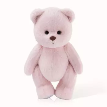 TeddyTales Lina Bear Handmade Plush Special Long Hair Teddy Peach Color Toy, Bear, Medium, (30cm)