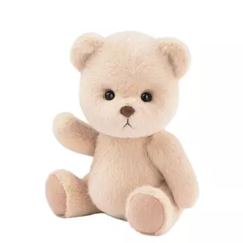 TeddyTales Lina Bear Handmade Plush Teddy Bear Milk Tea Dress-Up Doll, Small, (20cm)