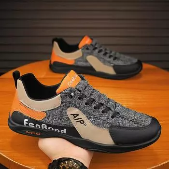 Teen board shoes 2024 summer new flat-soled canvas shoes breathable casual lace-free men s shoes one pedal shoes 39 бежевый