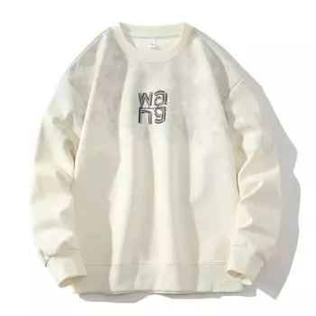 Teen Long-sleeved T-shirt Boys Crew Neck Autumn Top Autumn Clothes Early Spring and Autumn Casual Sweater M бежевый