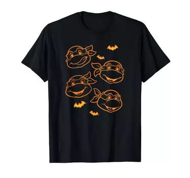 Teenage Mutant Ninja Turtles Halloween Creepy Ninja Face T-Shirt чёрный