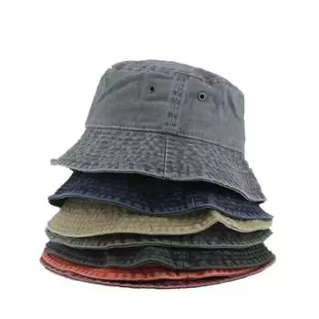 Teenager Washed Denim Bucket Cap Big Brimmed Fisherman Hat Fashion Sunshade Bucket Hat Men Women Style 1
