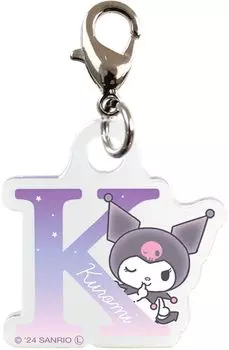 Tees Factory Kuromi Zipper Mascot Mini Initial Sanrio Charm/K