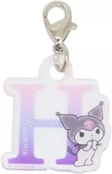 Tees Factory Kuromi Zipper Mascot Mini Initial Sanrio Charm/H