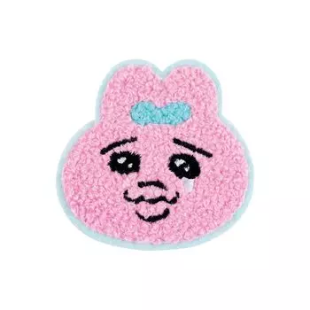 Tees Factory Panchu Кролик Пушистая вышитая наклейка Намида Лицо xx В5.2 Ш5.4 Г0.3см OU-5541701NF