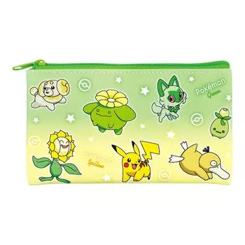Tees Factory Pokemon Flat Multi Pouch Желтый В105 x Ш190 x Г10 мм Градиент/Зеленый & PM-5544280GY