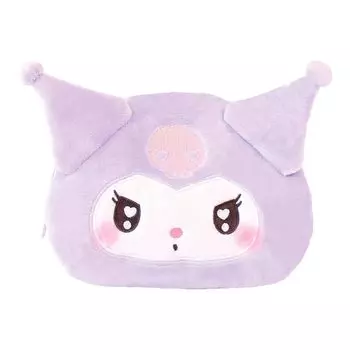 Tees Factory Sanrio Plush Shell Type Face Pouch Kuromi SR-5544199KU