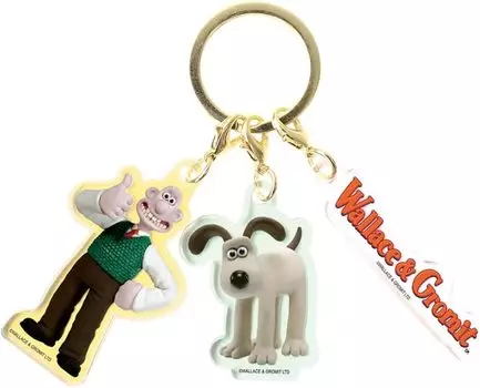 Брелок-подвеска Tees Factory Wallace and Gromit 3, стандартный, В59 x Ш38 x Г в пределах 3 мм WG-5546275SD