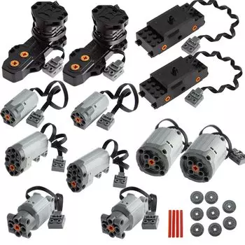 TEESE 24 шт. Technic Electric Power Set с сервоприводом Monster Train Electric, совместимый с Lego Technic MOC Car Truck Wheel Replacement Parts Power,