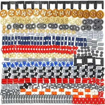 TEESE 450 деталей Technic Gear Chain Link Connector Bushing Block совместимы с LEGO Technic для MOC Technic Project Bulk Blocks Set, Parts, (случайный