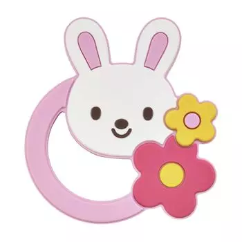 Teething baby baby birth baby gift Pink [MIKI HOUSE] teether, rabbit, chewing, toy, toy, boy, girl, baby, kids, baby, newborn, preparation, gift, розовый