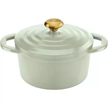 Tefal Cocotte Pot, 24cm, Two-handed pot, Waterless cooking, Light and easy to use despite being cast iron, Compatible with IH and gas fires, Free of h