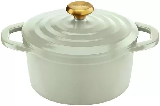 Tefal Cocotte Waterless Легкий и простой в использовании, несмотря на то, что литой Совместим с газом IH Не использует вредные вещества, такие как Air Cocotte Sage Green