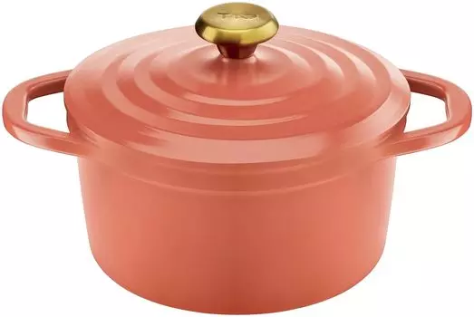 Tefal Cocotte Waterless Легкий и простой в использовании, несмотря на то, что литой Совместим с газом IH Не использует вредные вещества, такие как Air Cocotte E26846 Кастрюля,