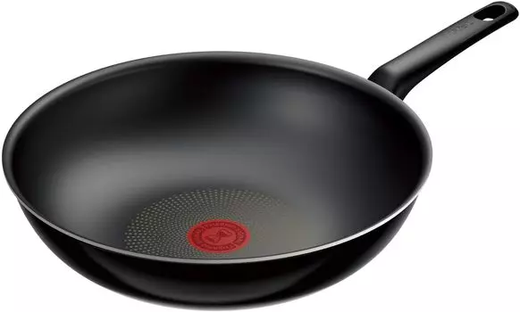Tefal Deep For Gas Fire Free of Health Substances such as Titanium Intense Wok Black D53019 Кастрюля для жарки, 28 см, Wok, Только, PFOA, Антипригарное покрытие, чёрный