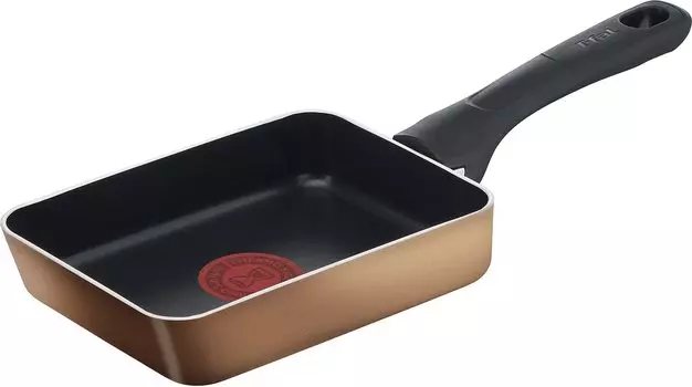Tefal Egg Roaster 12 x 18 см Только для газового огня Не содержит вредных веществ, таких как PFOA и Gold Egg B58618 [Только онлайн] Долговечное антипригарное покрытие Honey золотой