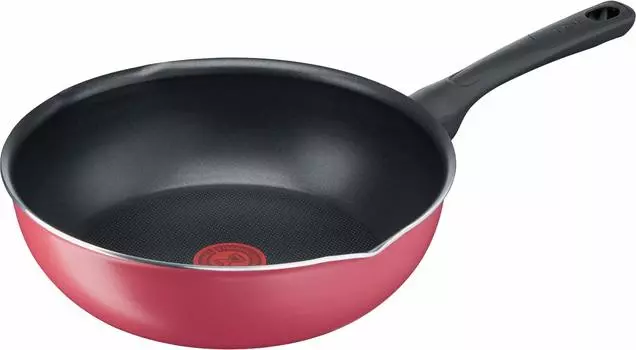 Tefal фритюрница с для газового огня без вредных веществ, таких как красный B55977 кастрюля для жарки, 26 см, сковорода, носик, только, PFOA, антипригарное покрытие,