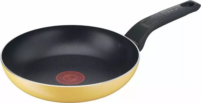 Tefal Frying For Gas Fire Free of Harmful Substances such as Yellow Frying Yellow B56103 Pan, 21cm, Only, PFOA, Non-stick, Long-lasting Marigold Pan