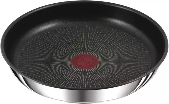 Сковорода Tefal со съемной ручкой 26 см IH совместима с газом, не содержит опасных веществ, таких как PFOA Neo IH, нержавеющая сталь, неограниченное количество жарки серебряный