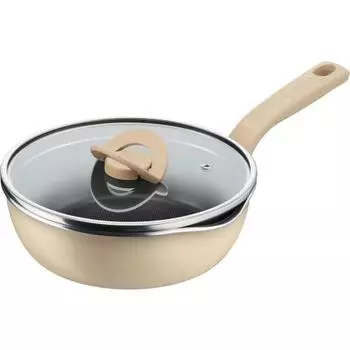 Tefal глубокая сковорода 22 см IH совместимая с газовым огнем Pot & Pan-in-One Vanilla Beige Multipan G17825