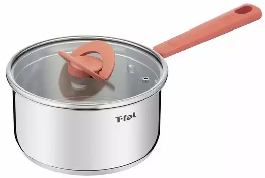 Tefal Single Handed Pot 18cm IH Compatible with Gas Free of Hazardous Substances such as 10 Year Warranty IH Stainless Steel Stainless Steel G72823 серебряный