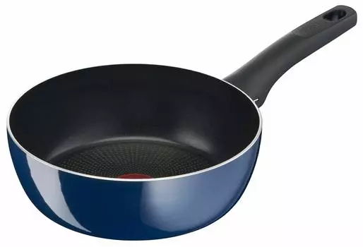 Tefal Stir Fry Pot 22 см глубокая сковорода совместимая с газовым огнем синий Intense Deep Blue D52183 Royal Pan антипригарное покрытие синий