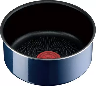 Tefal T-fal L43728 Single Handled Pot, 6.3 inches (16 cm), Non-Stick, For Gas Fire, Ingenio Neo Royal Blue Intense Saucepan, Blue