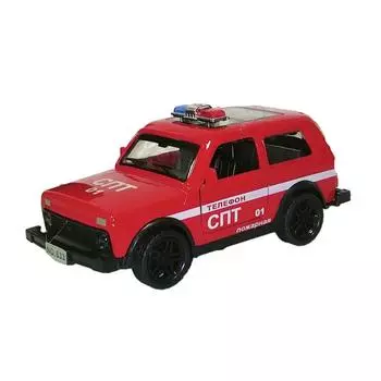 Техническая машина Лада Нива 4x4 SPT City Fire Truck 1/36 1/36-Size:12.5*5.5*5.3cm красный