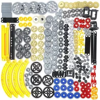 Технические детали Domoni, набор шестерен для конструктора Lego, 235 деталей, автомобильная рейка, привод, сцепление, дифференциал, набор строительных блоков - Совместимо с основными брендами