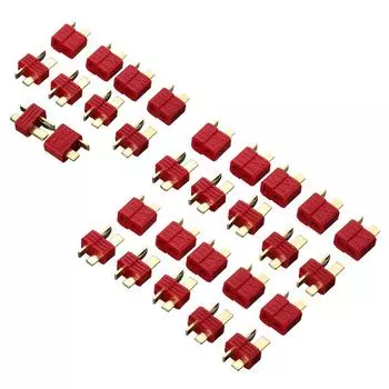 Технические характеристики нескользящей сварки нескольких аккумуляторных проводов Т-штекер Мужской и женский разъемы Deans Т-образный штекер