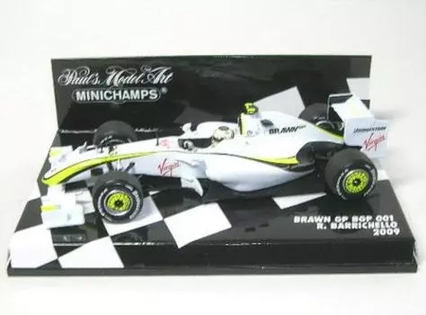 Технические характеристики основной гоночной машины Brown GP Mercedes BGP 001 Barrichello 2009 [MINICHAMPS/Minichamps] 1/43 R. коричневый