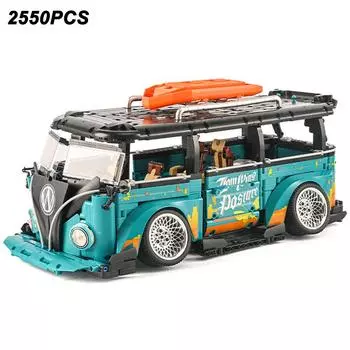 Технический классический кемпер фургон автомобиль строительные блоки конструкционные кирпичи игрушка автомобиль подарок для взрослых детей With Original Box
