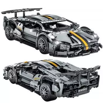 Технический MOC, знаменитая серия гоночных автомобилей, строительные блоки, модель кирпичей, детская сборка, игрушки «сделай сам», подарки на день рождения для парня