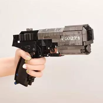 Технический сигнальный пистолет, пистолет, может стрелять пулями, модель «сделай сам», образовательные строительные блоки, игрушки, без коробки