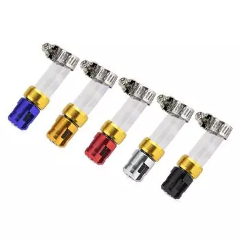 Техническое обслуживание мотоцикла Воздухозаборная дренажная труба с колпачками из сплава подходит для настройки производительности повышает эффективность двигателя золотой