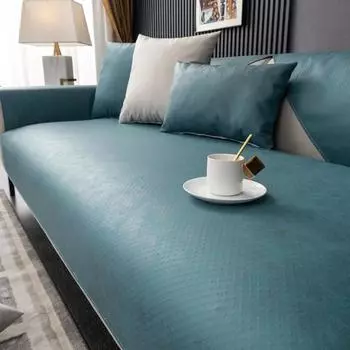 Технологический тканевый чехол для дивана, кожаный чехол против кошек, царапин, домашних собак, детские подгузники, коврик для гостиной, нескользящий диван, полотенце, диван 70x70cm 1pcs темно-зеленого